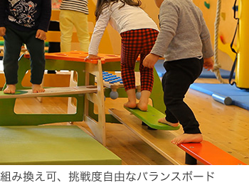 組み換え可、挑戦度自由なバランスボード
