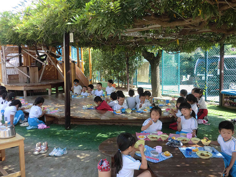 認定こども園 かほる保育園の園庭づくり